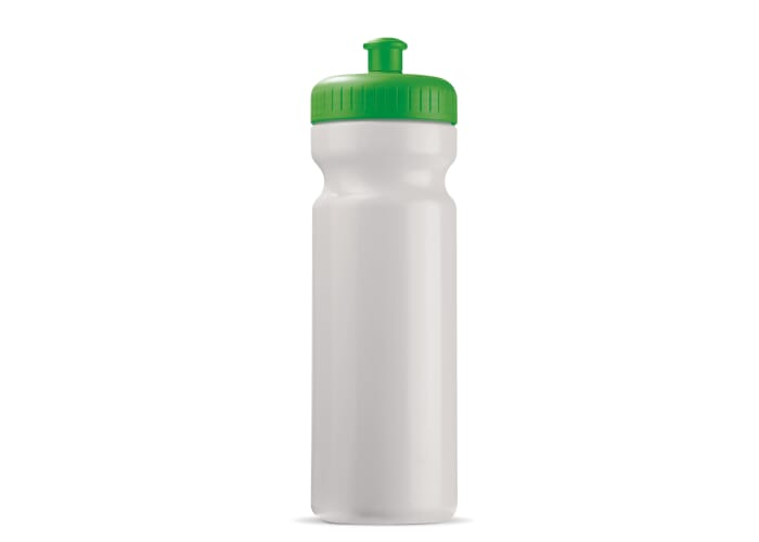 Bidon publicitaire sport Basic 750 ml Blanc / Vert